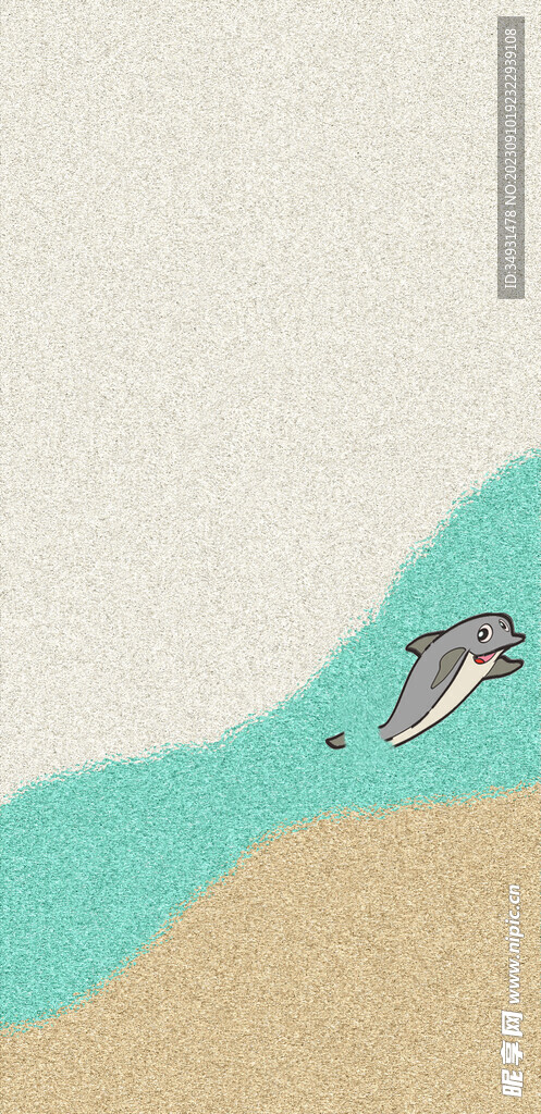 开心海豚出水戏水