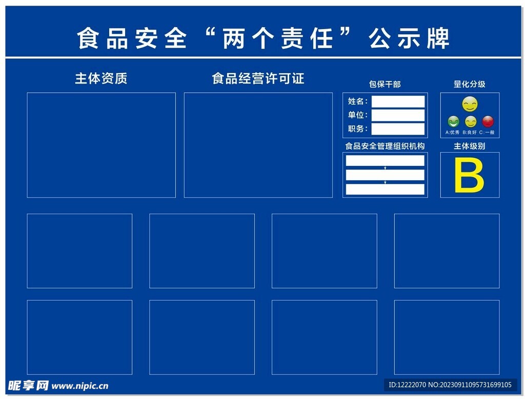 食品安全公示牌