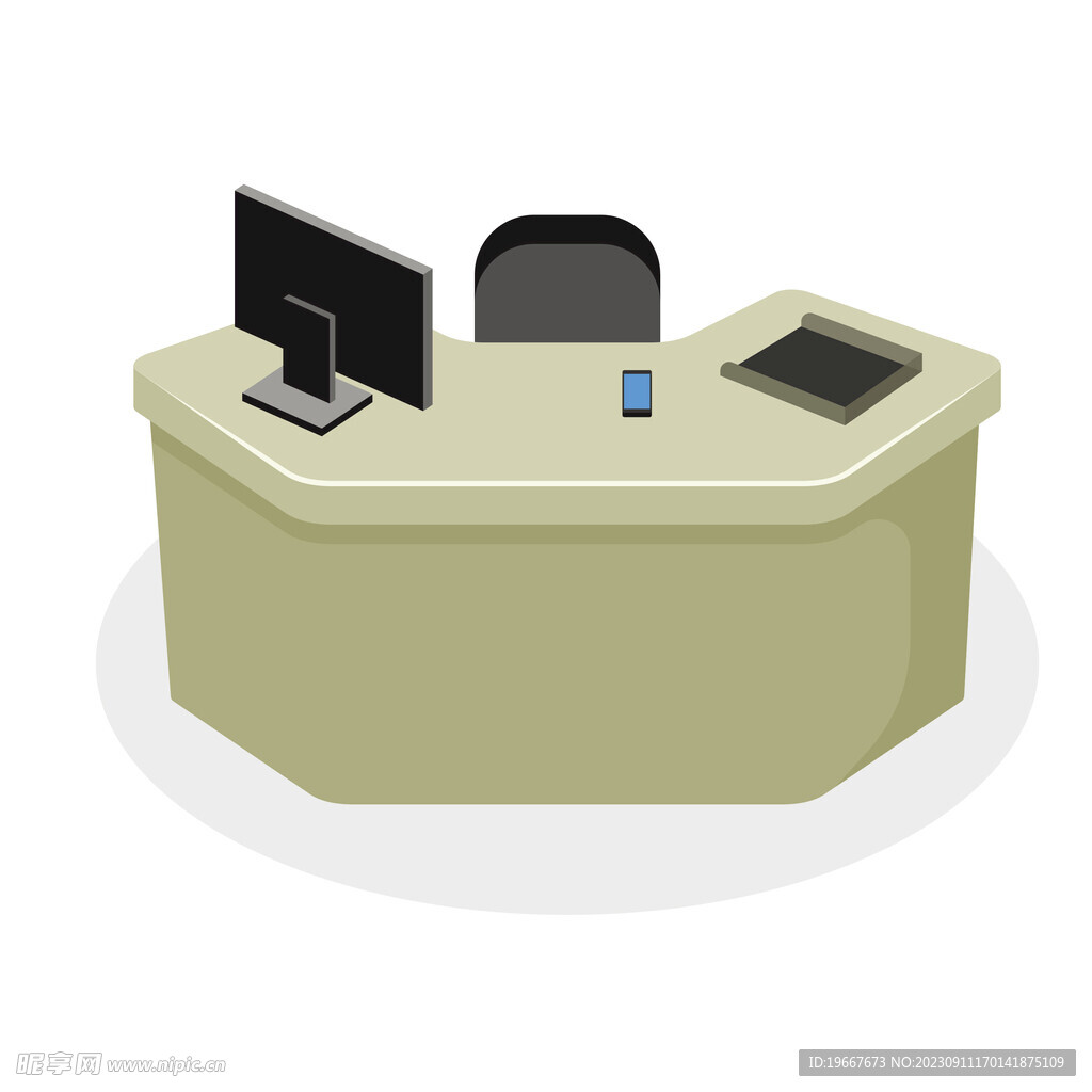 办公室矢量插画 