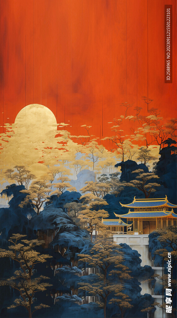 宫廷工笔画