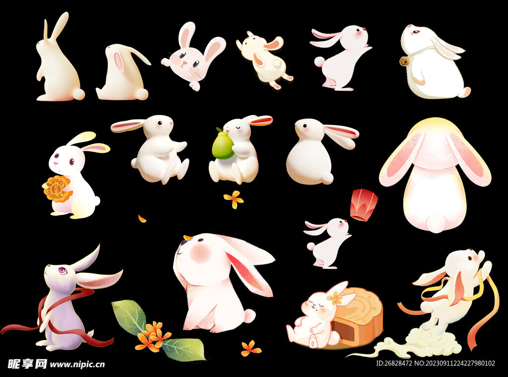 中秋兔子素材图片