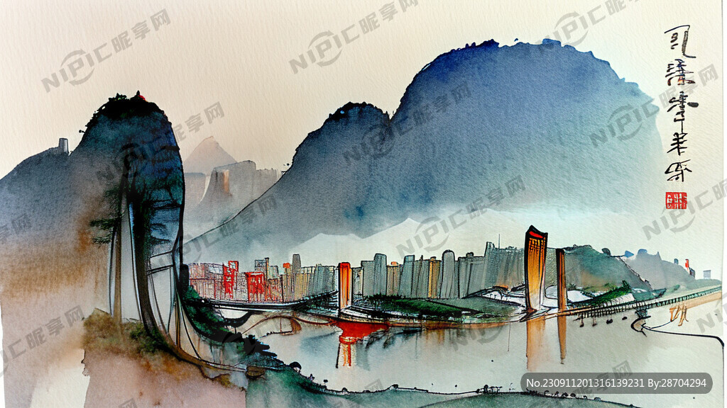 重庆小面国潮插画