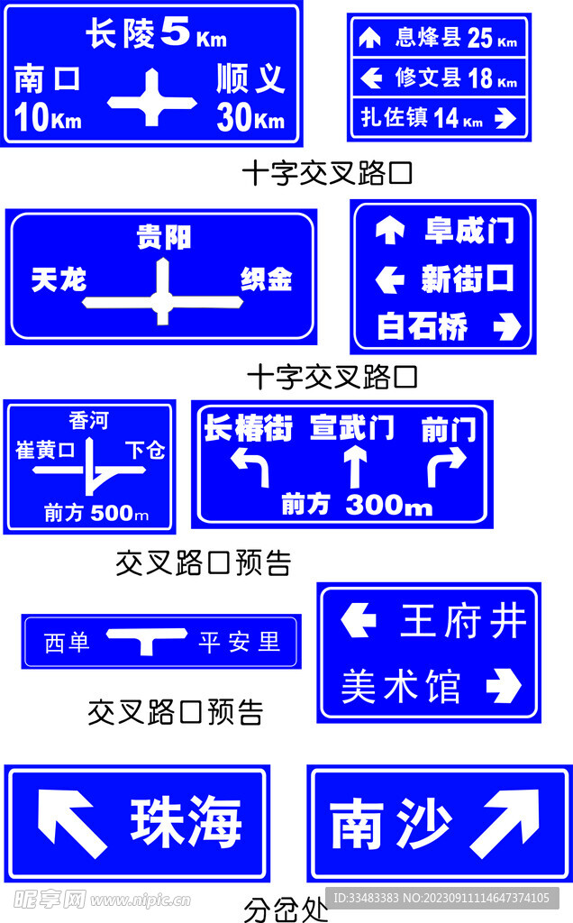 十字交叉路口 交叉路口预告