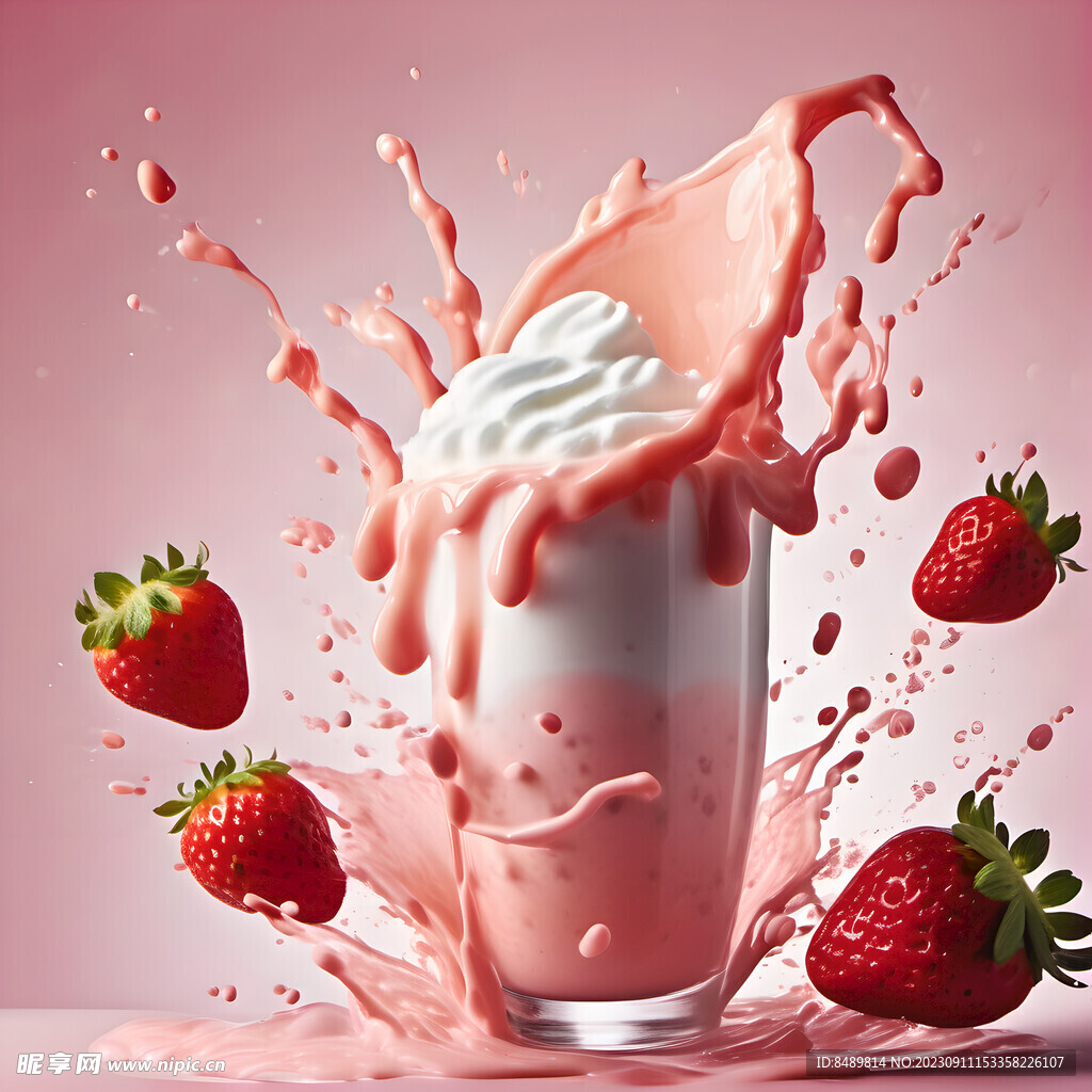 草莓奶昔图片素材-编号16032936-图行天下