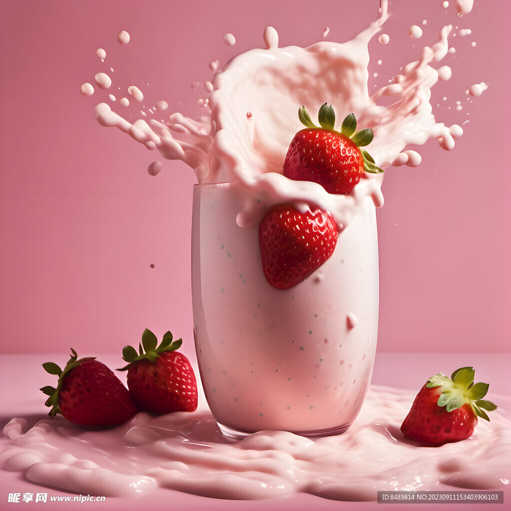 草莓奶昔图片素材-编号15962451-图行天下