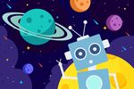 卡通宇宙星空banner