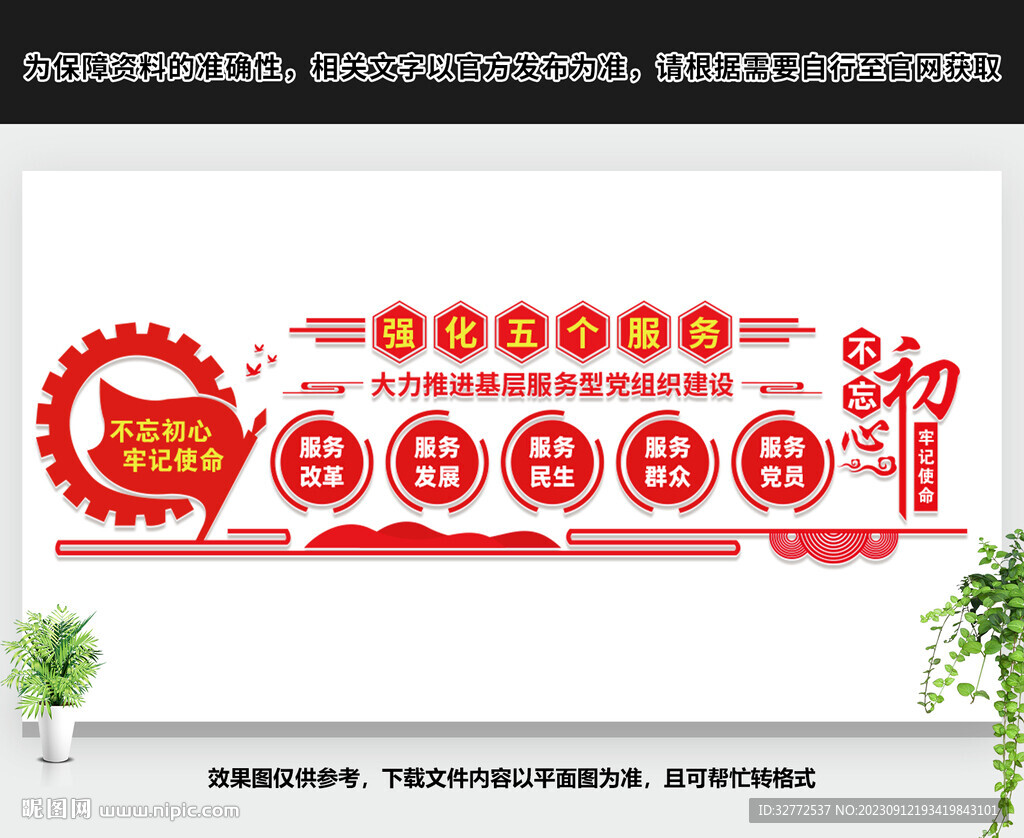 五个服务文化墙