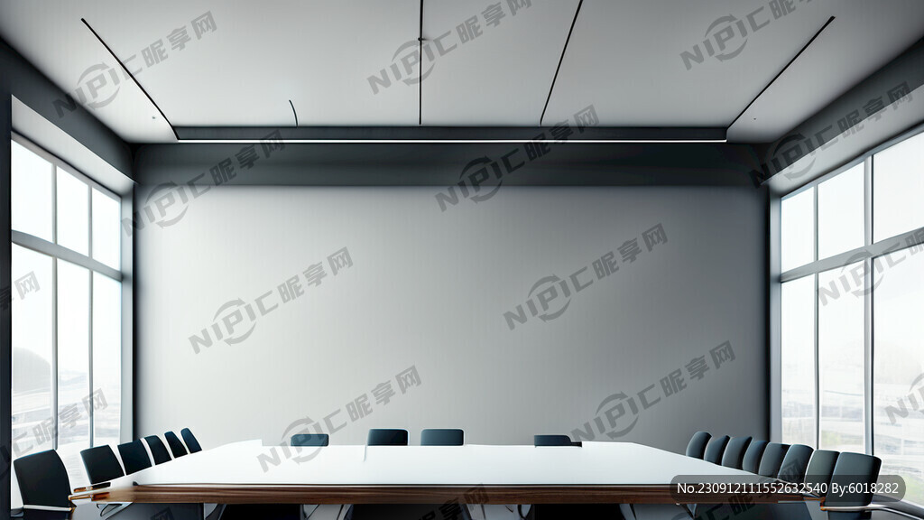 会议室正面空白墙面