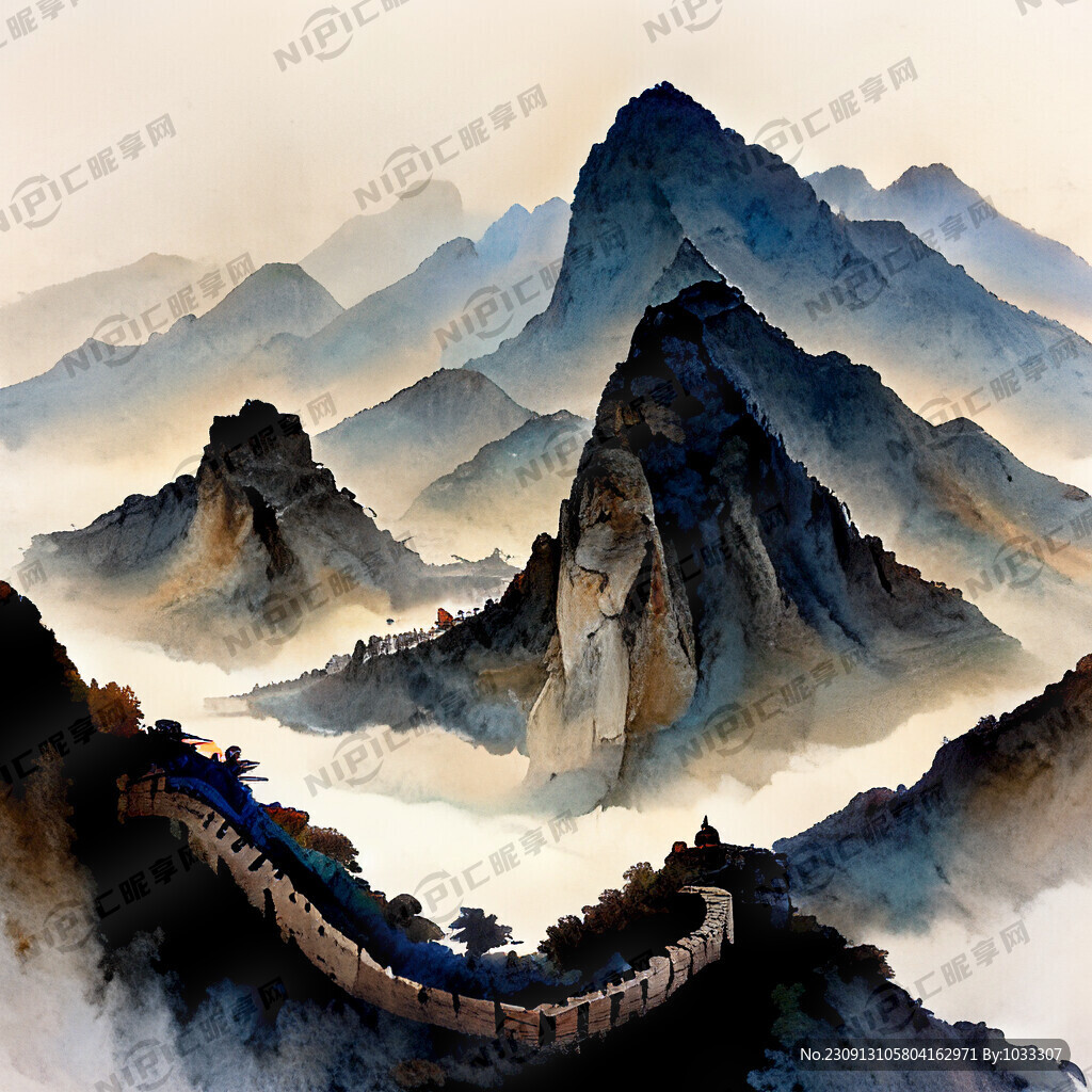中国风 中国画 山水 水墨风