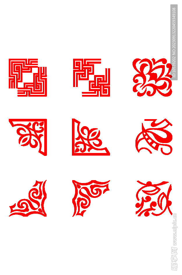 中式角花