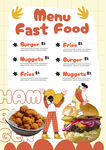 速食菜单PSD广告模板设计