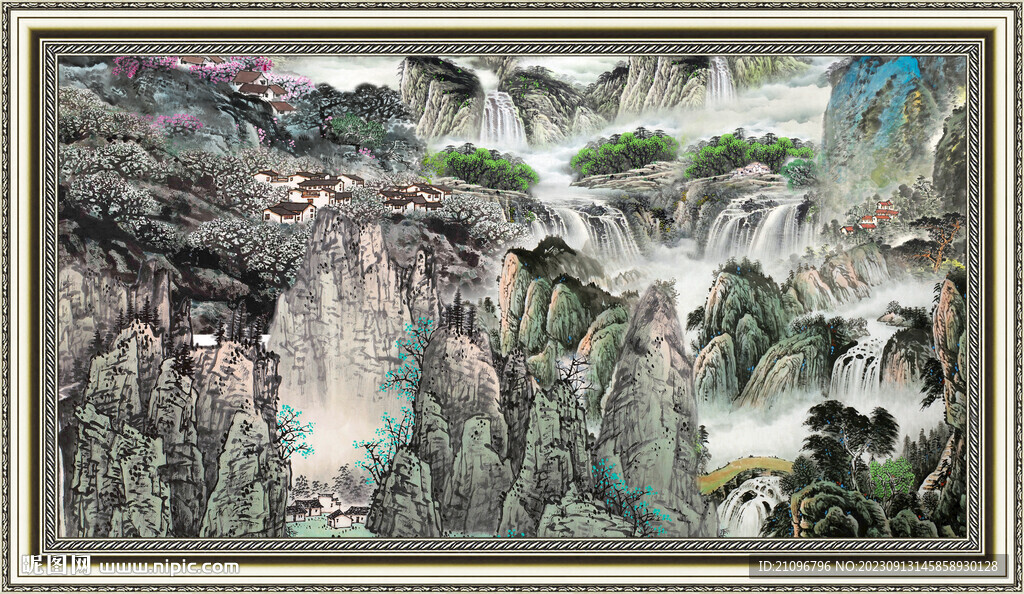 中国画山水 