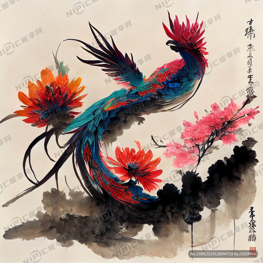 宫殿 鲜花 凤凰