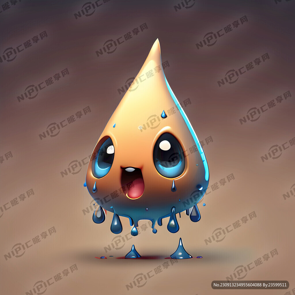 卡通小水滴