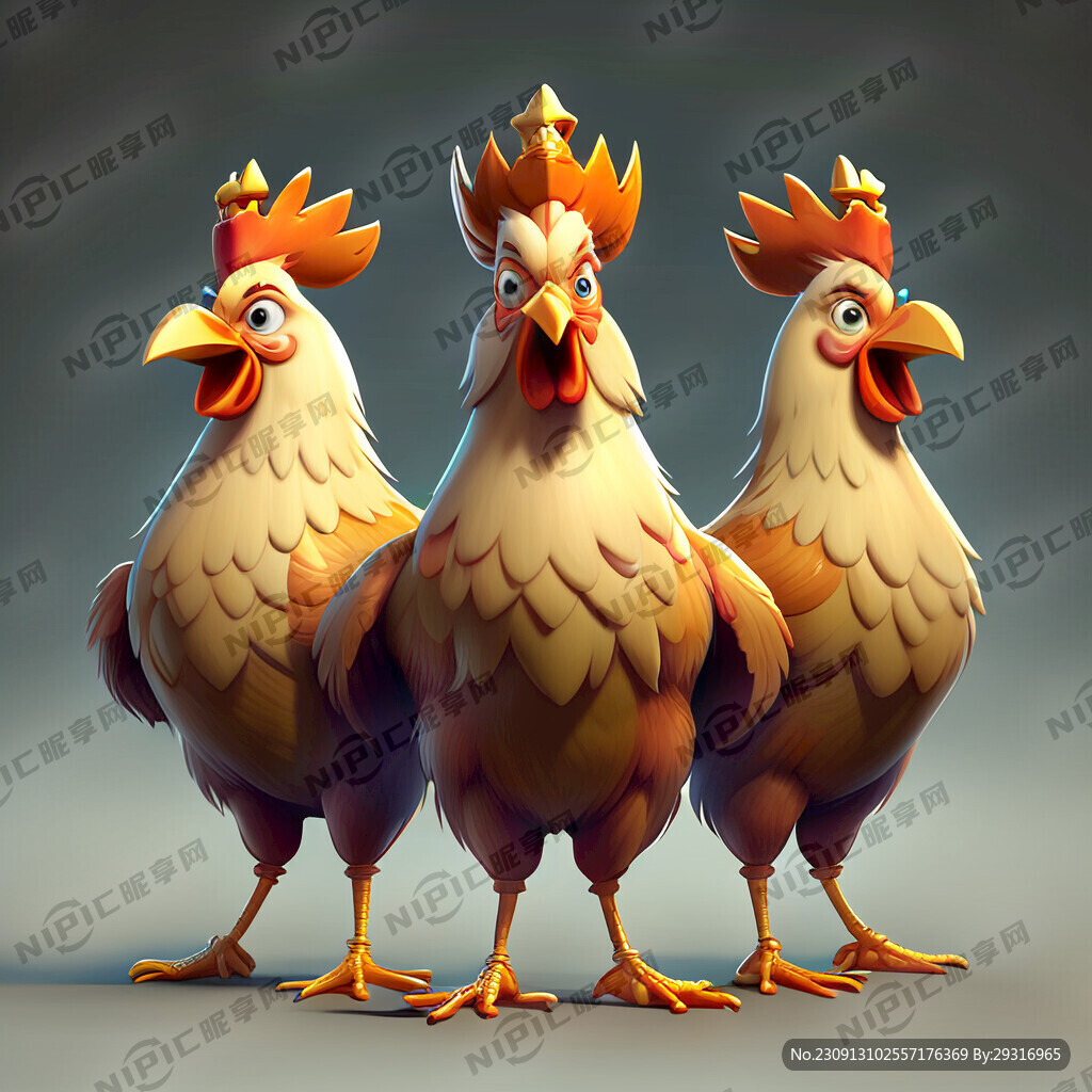 三皇鸡卡通