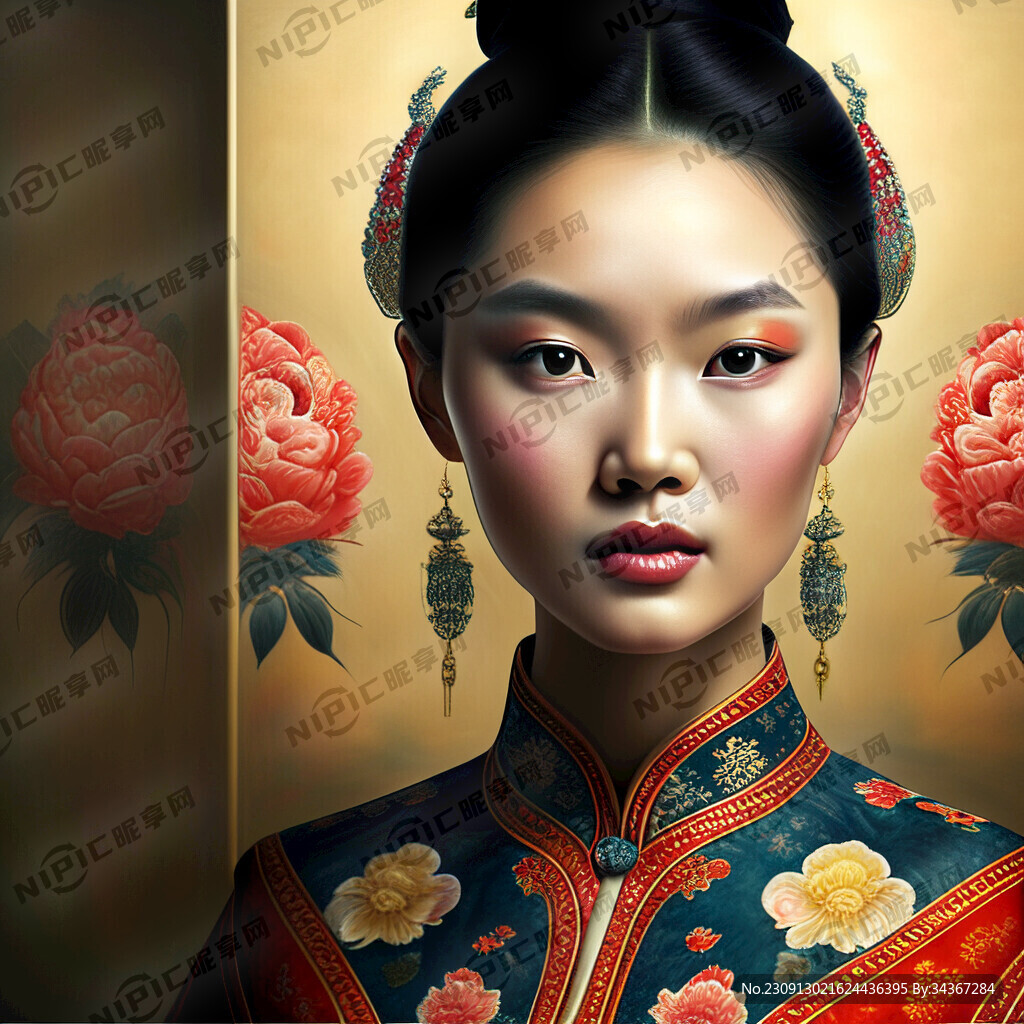 中國現代美女精緻面容唯美看鏡頭