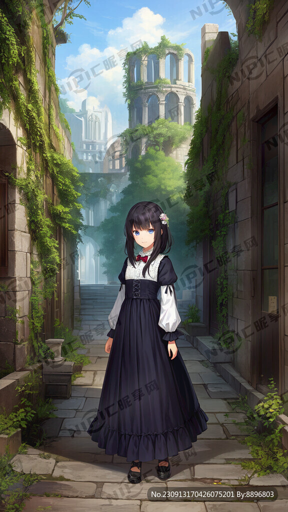 城市废墟 美少女大师作品末日。