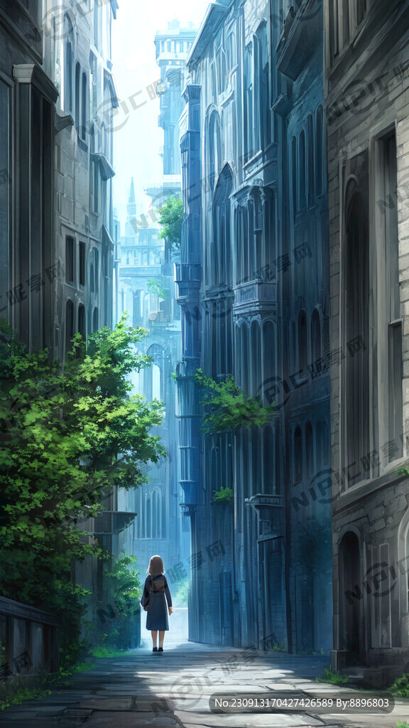 城市废墟 美少女大师作品末日。