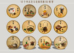 中式茶文化簸箕画