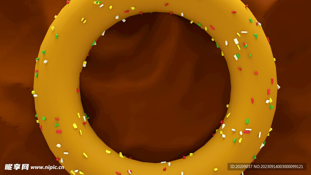黄色甜甜圈背景
