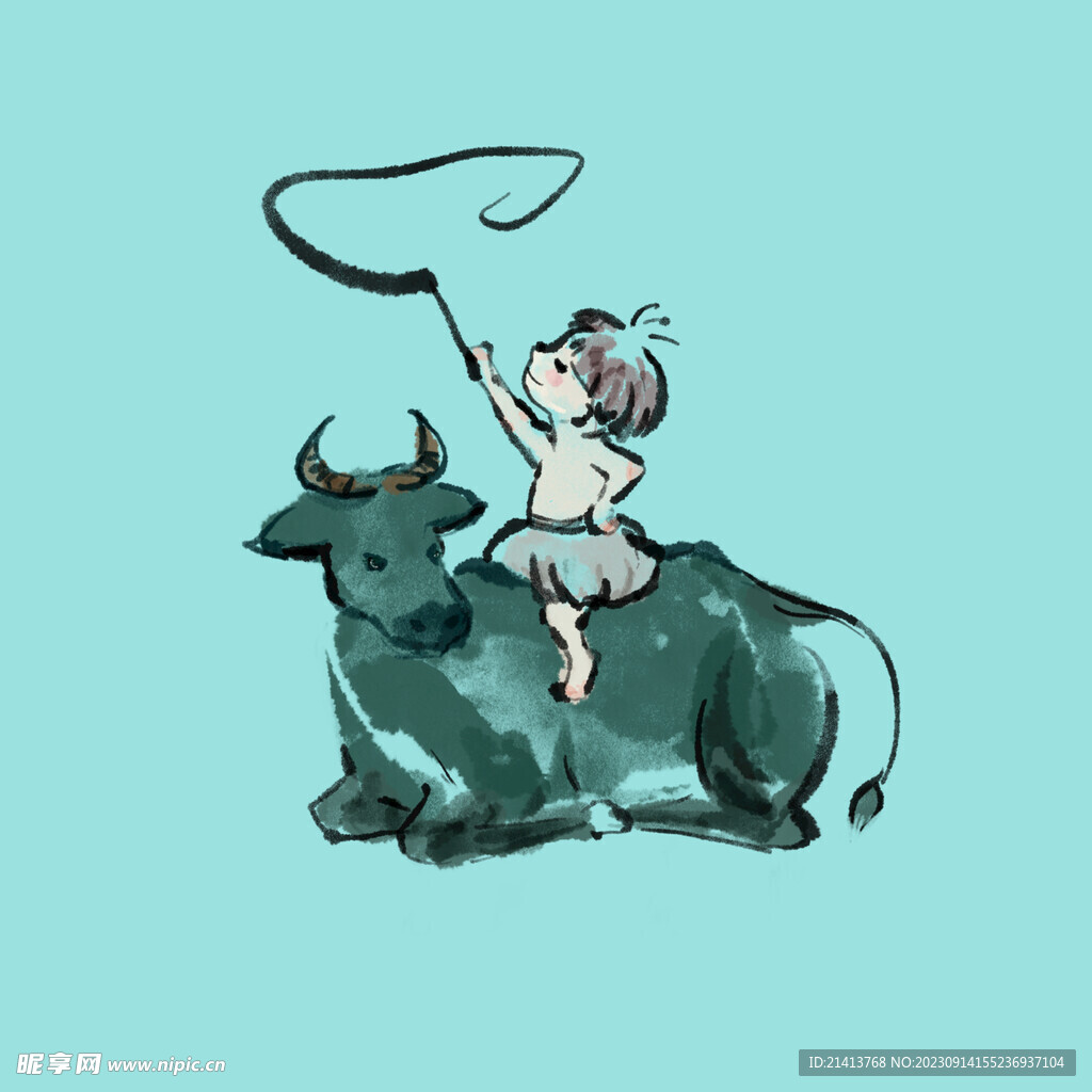 牧童清明素材