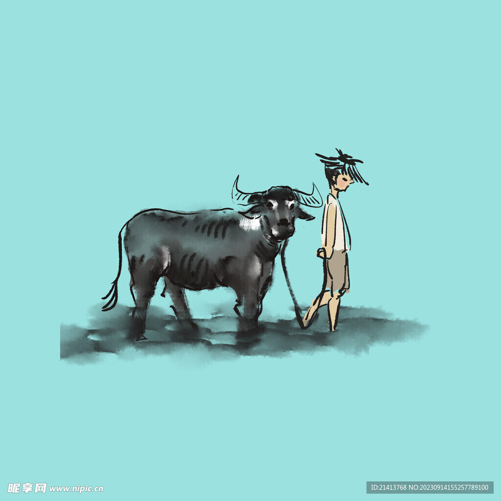 牧童清明素材