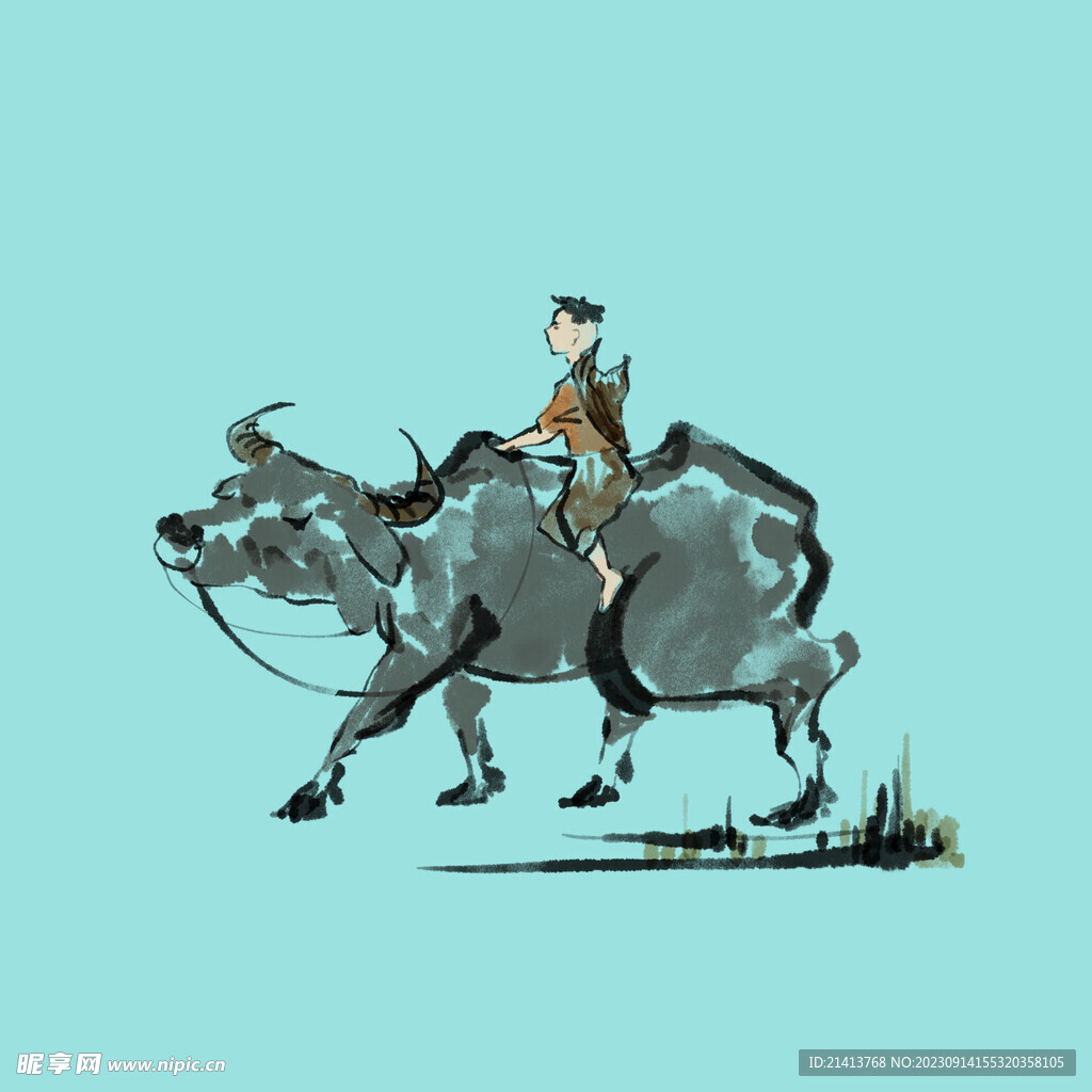 牧童清明素材