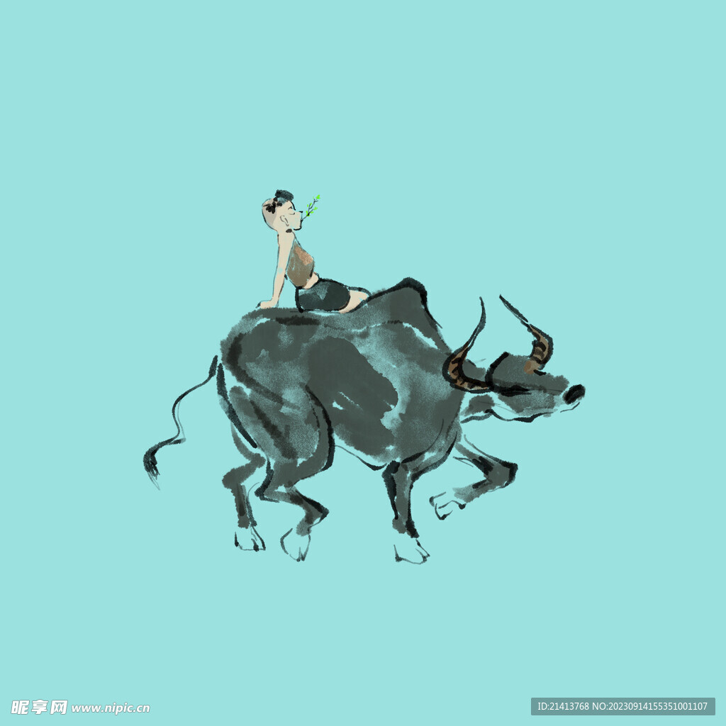 牧童清明素材