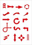红色矢量箭头模板