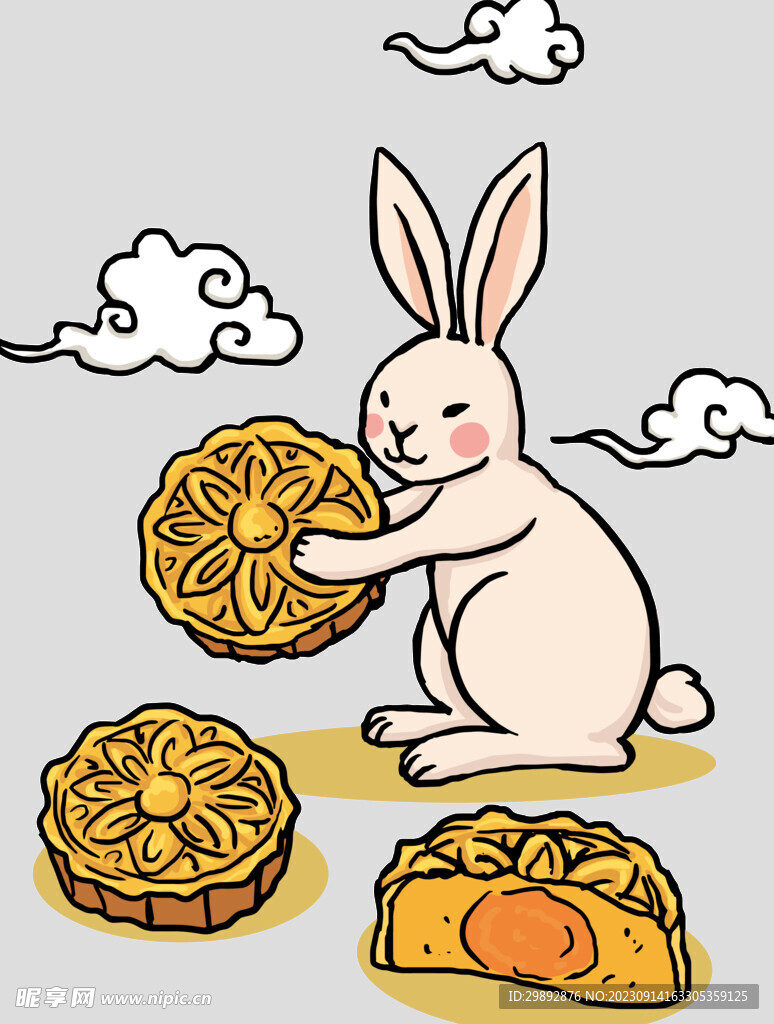 中秋玉兔月饼