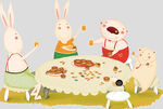 中秋玉兔月饼