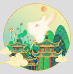 中秋玉兔月饼