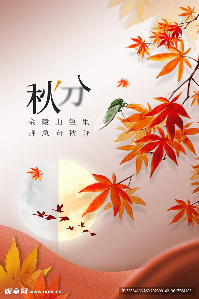 秋分设计图__广告设计_广告设计_设计图库_昵图网