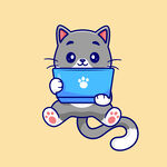 卡通矢量小猫