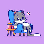 卡通矢量小猫