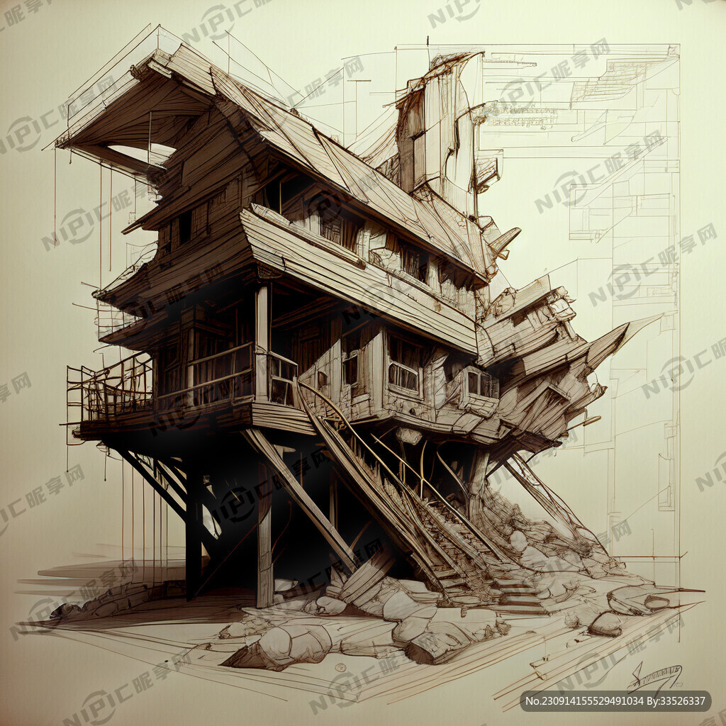 木段  线稿  素材