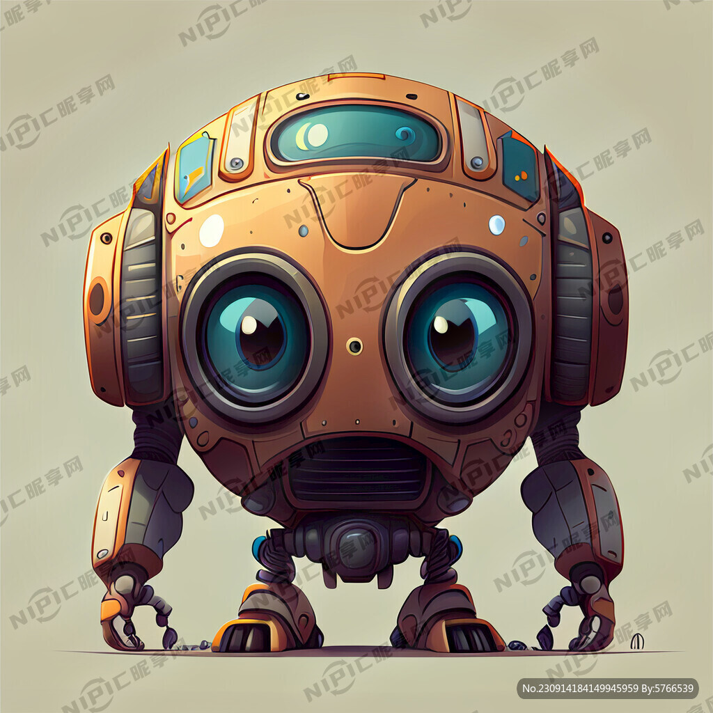 卡通机器人正面图