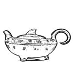 茶壶线描