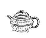 茶壶线描