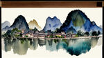 以贵州各个地方地标景点绘画一张图