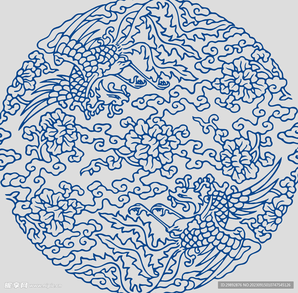 青花瓷花纹
