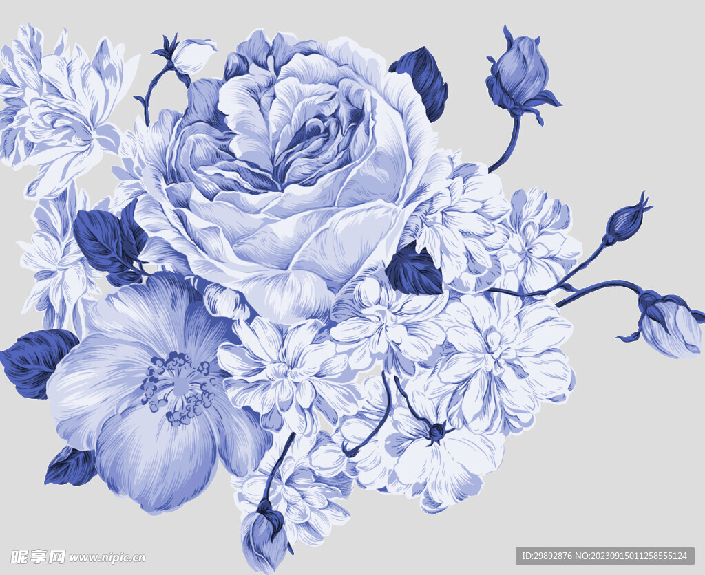 青花瓷花纹