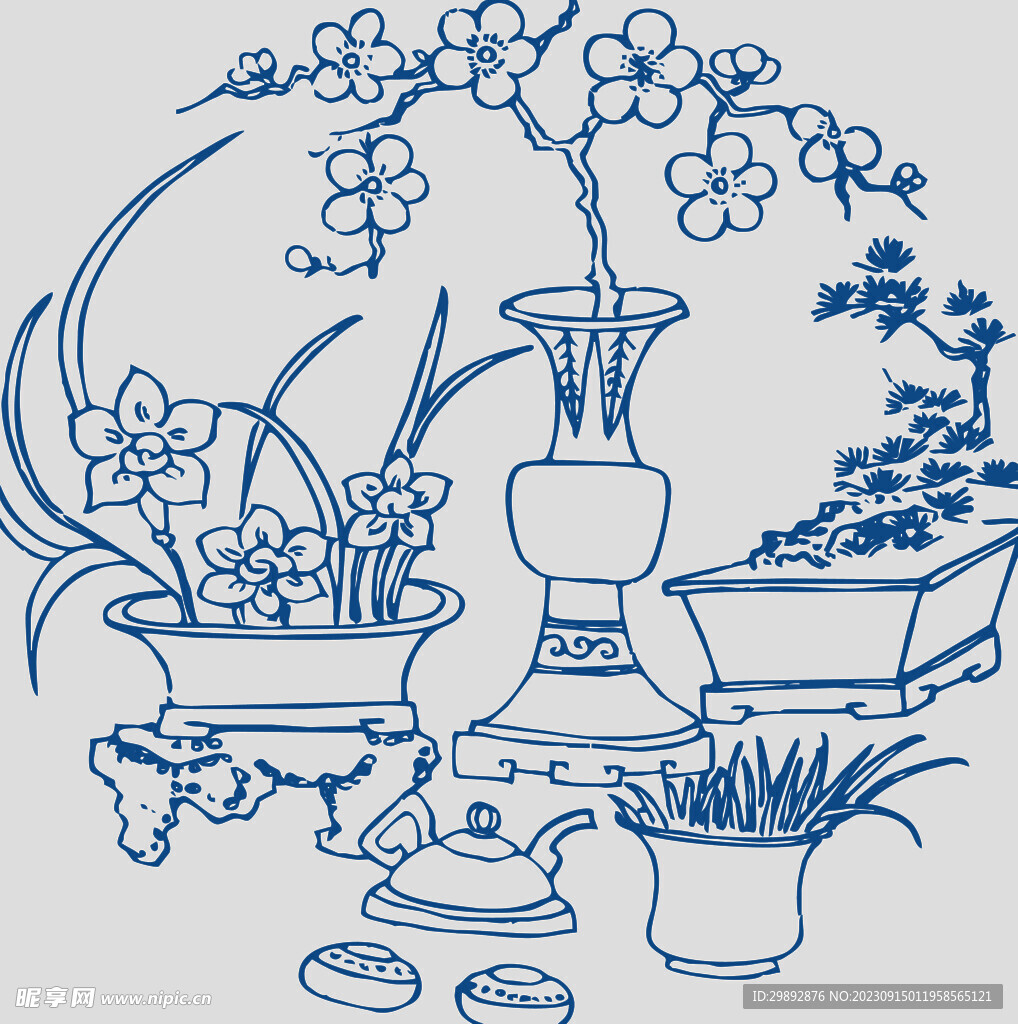 青花瓷花纹