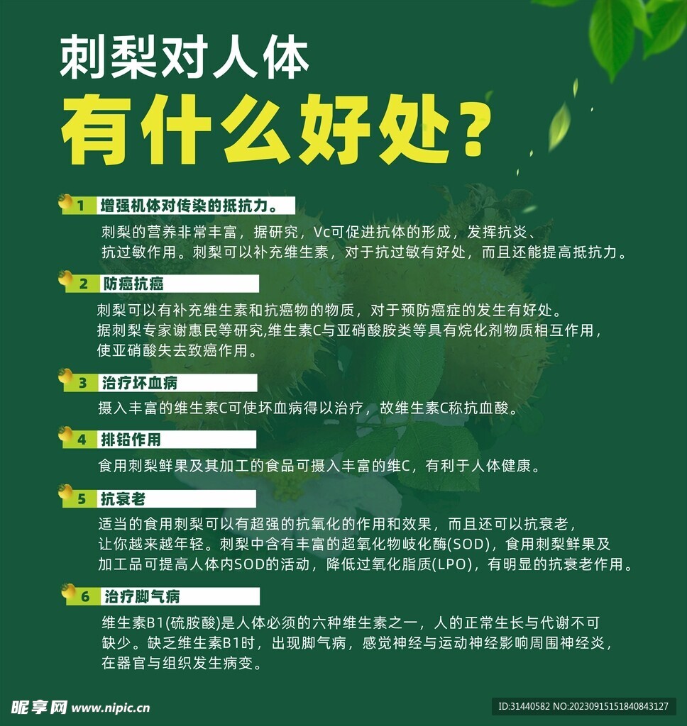 刺梨对身体的好处