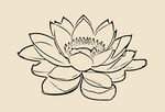 莲花线描