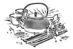 茶壶线描