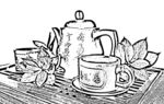 茶壶线描