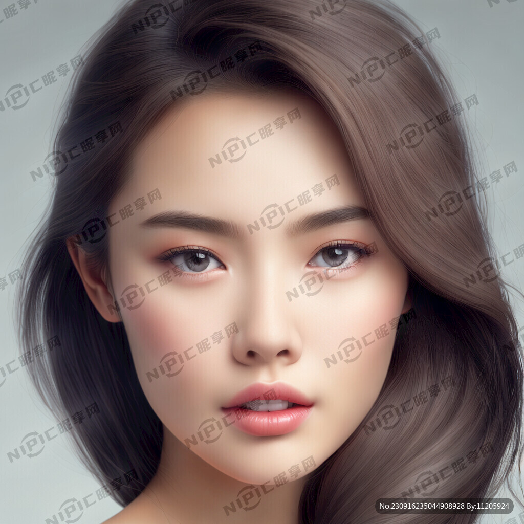 漂亮柔顺的头发 美女模特