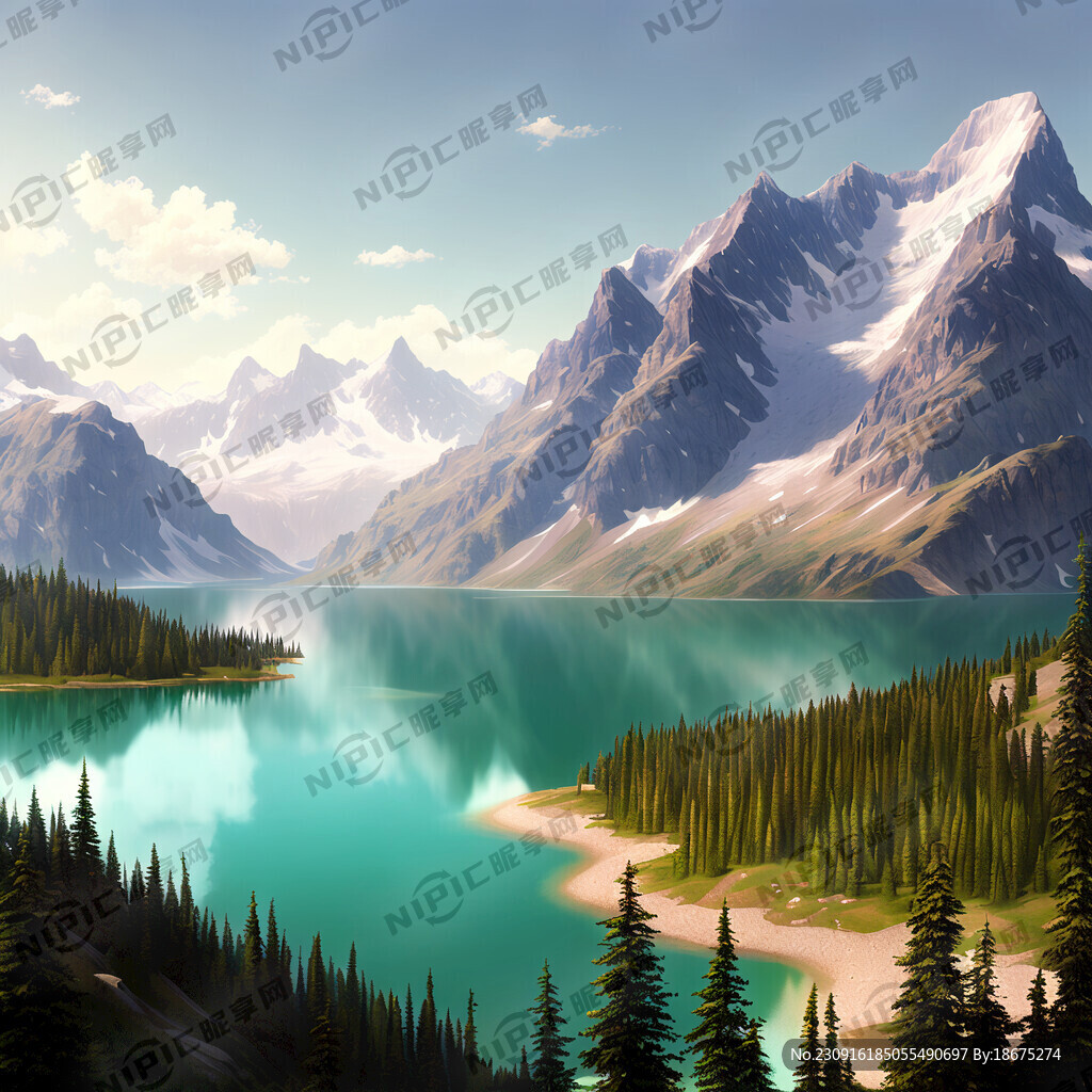 万绿湖峰旭日东升