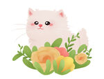 手绘卡通猫咪
